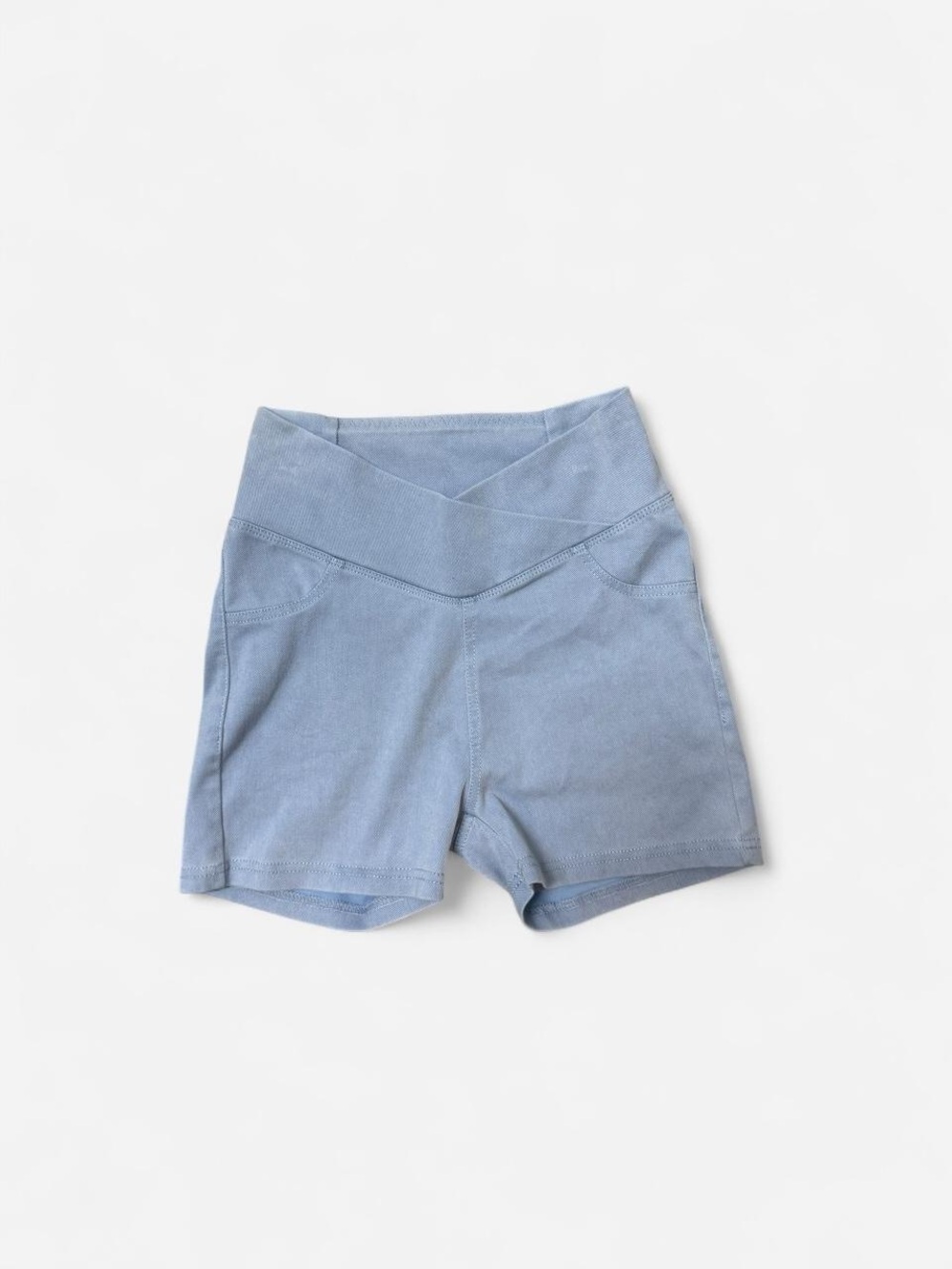 HALARA High-Waist V-Cut Shorts - Light Blue